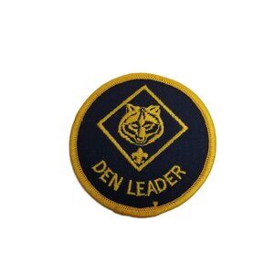 Cub Scouts Den Leader Patch New Blue Gold Wolf Embroidered BSA Uniform Badge